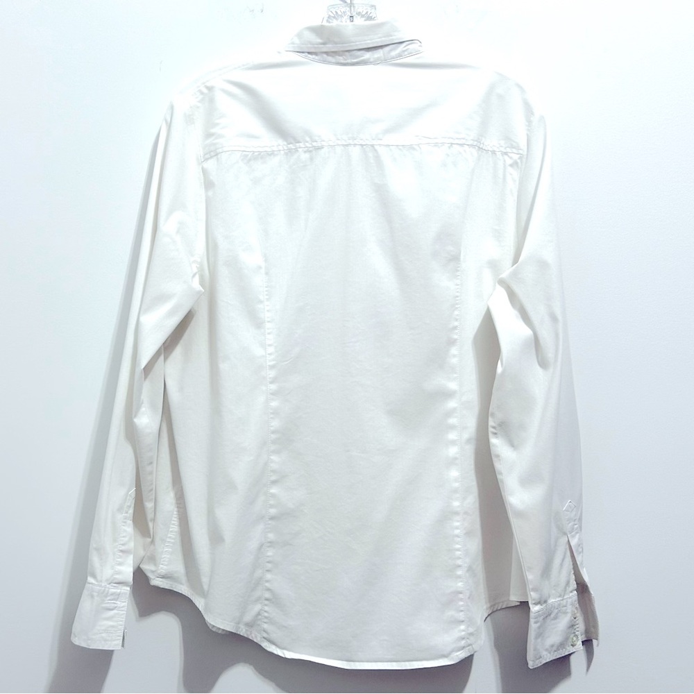 Jennifer & Grace Women’s White Poplin Professional Business Button Down Shirt - Picture 6 of 7